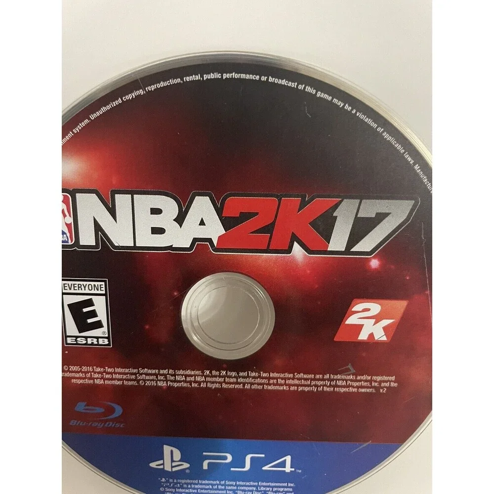 NBA 2K17 (Sony Playstation 4 PS4, 2016) Disc Only Tested